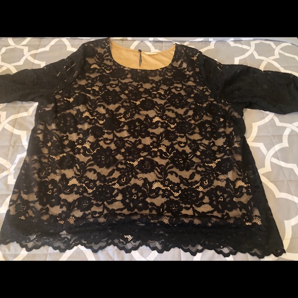 Tops - Black Lace Blouse.